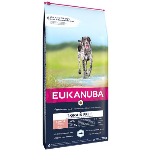 12kg Eukanuba Senior Large Breed Grain Free Seefisch Hundefutter trocken