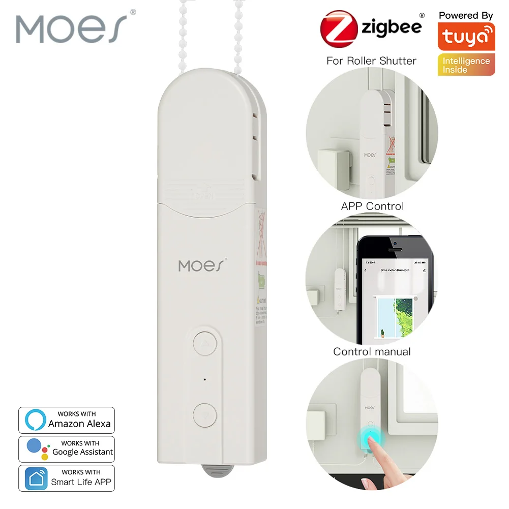 MOES Neue ZigBee Smart DIY Motorisierte Rollos/Sonnen Antriebsmotor Hub Tuya Smart Leben APP Alexa Google Hause sprachsteuerung