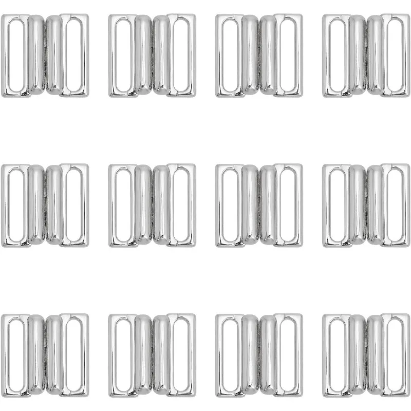 12 Sätze Metall BH Riemen Haken Badeanzug Ersatz verschlüsse Legierung Bikini-Clips für BH-Verschluss Ersatzteil Dessous vorne Image