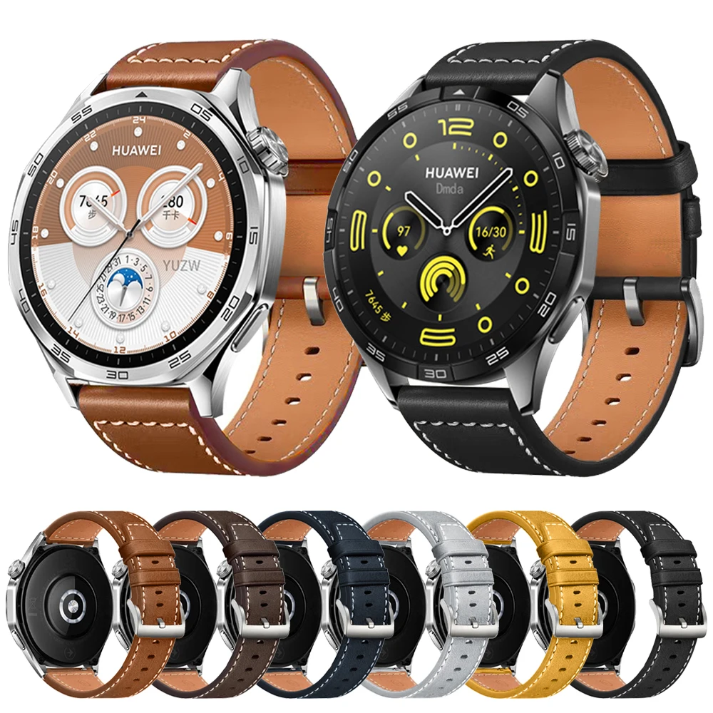22 20 mm Lederarmband für Huawei Watch GT 5 4 46 mm Uhr 4 Pro GT 3 GT2 Pro 42 mm Buds Band Uhrenarmbänder Weiches Ersatzarmband Image