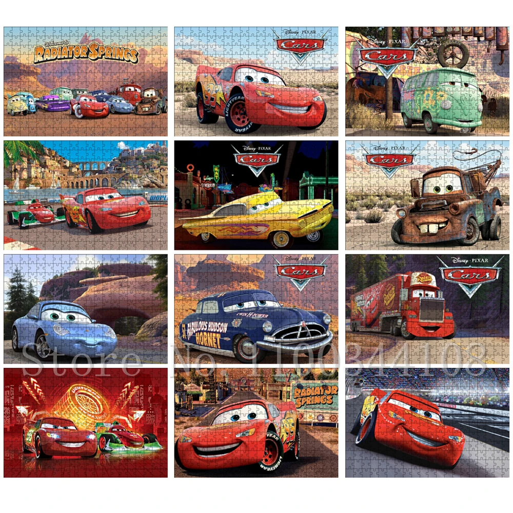 Disney Filme Autos Puzzles Blitz Mcqueen Dr Hudson Sally Sterben Papier Puzzles Kinder Bildung Spielzeug Montieren Spiel Image
