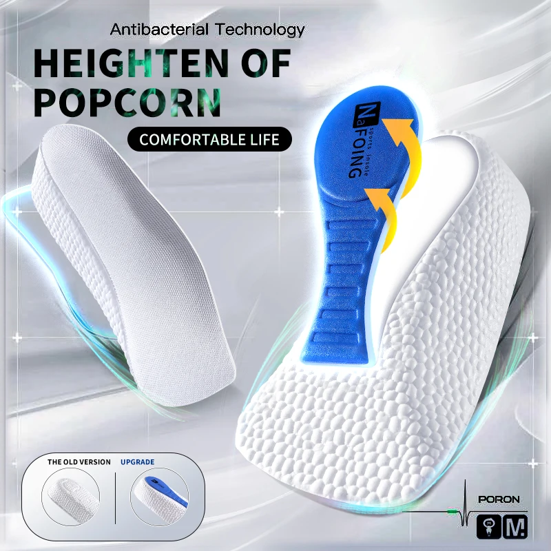 Memory Foam Höhe Erhöhen Einlegesohlen für Männer Frauen Schuhe Flache Füße Arch Support Orthopädische Einlegesohlen Turnschuhe Ferse Lift Schuh Pads