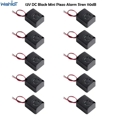 12V DC schwarz Mini Piezo Alarm Sirene 110db Versicherung sicher Diebstahls icherung Alarm High-Dezibel Summer laut High Pitch für PKW