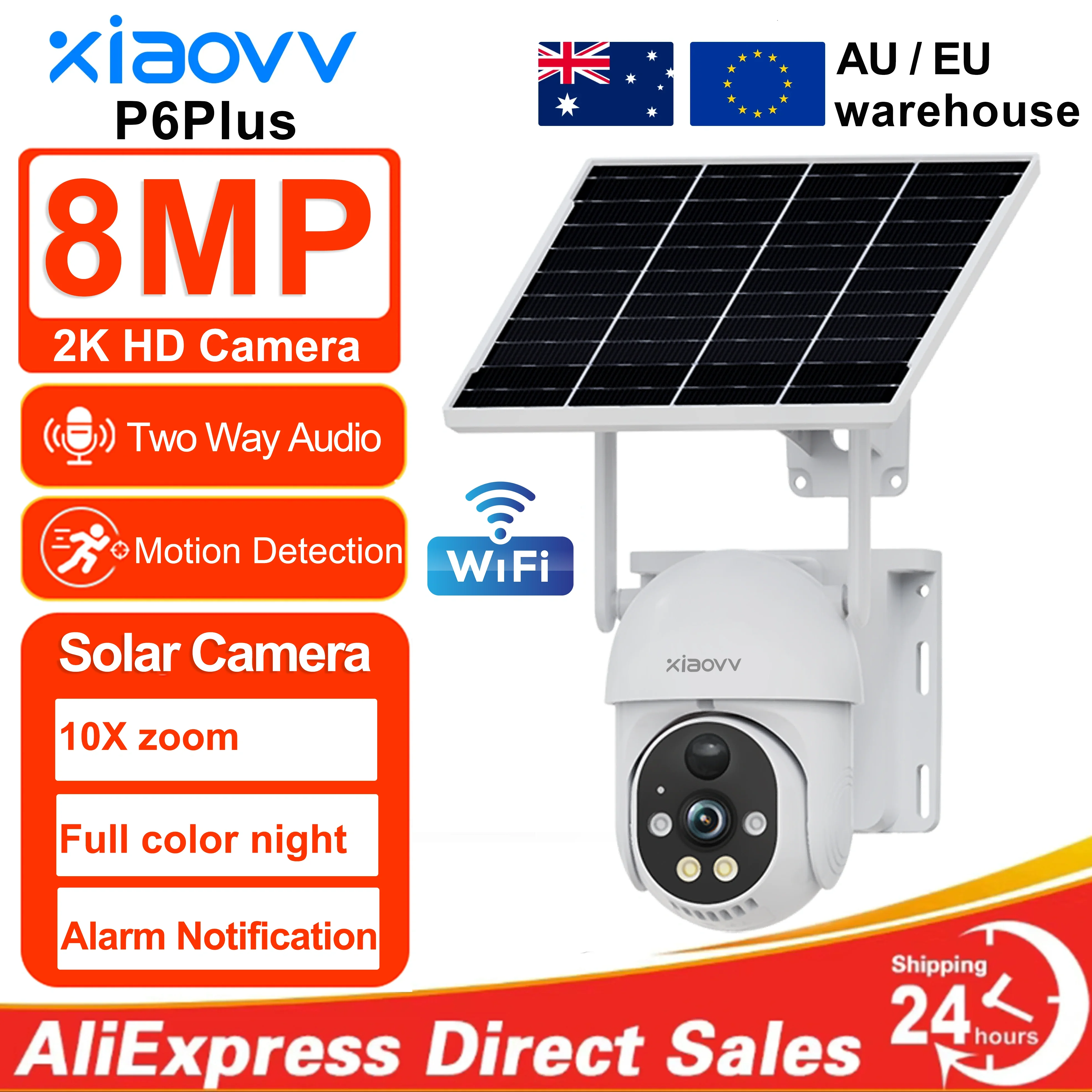 8MP 2K HD WIFI Drahtlose PTZ Solar CCTV Kamera Batterie Betrieben Outdoor IP65 Wasserdichte IP Sicherheit Iphone Kamera PIR nachtsicht Image