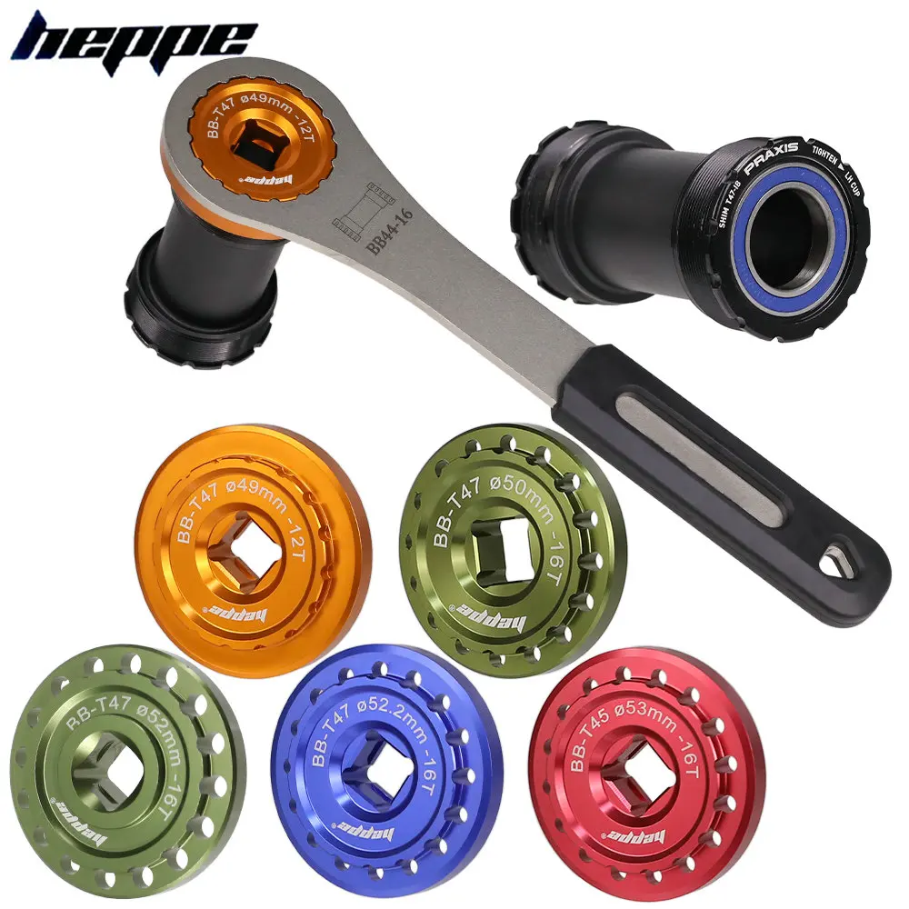 HEPPE Fahrrad T47 Tretlager Installation und Entfernung Werkzeug Fahrrad Tretlager Schlüssel für 49-53mm 12T 16T T47 BB Reparatur Image