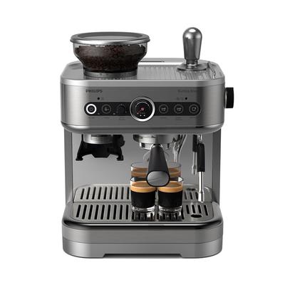 PHILIPS Espressomaschine "PSA3218/01 Barista Brew, halbautomatisch, mit 250-g-Bohnenbehälter", silber, 2 Tasse(n), Kaffe