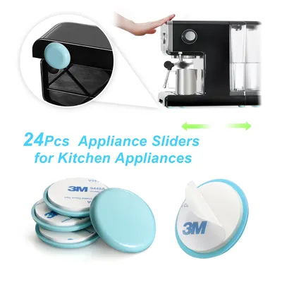 Appliance Sliders for Kitchen Appliances 24PCS,Self Adhesive Small Appliance Slider Compatible with