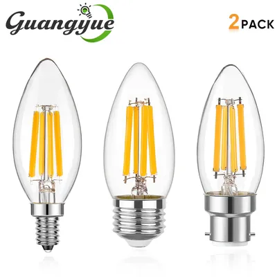 C35 Candle Led Bulb E14 E27 7W 220V Dimmable Vintage Edison Light Bulbs 2700K 4500K 806LM Filament Chandelier Replacement Lamp