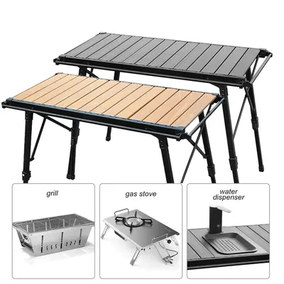 IGT Table Set Camping Folding Table IGT Table Lightweight Camp BBQ Grill Table Outdoor Picnic Fishing Table IGT Picnic Equipment