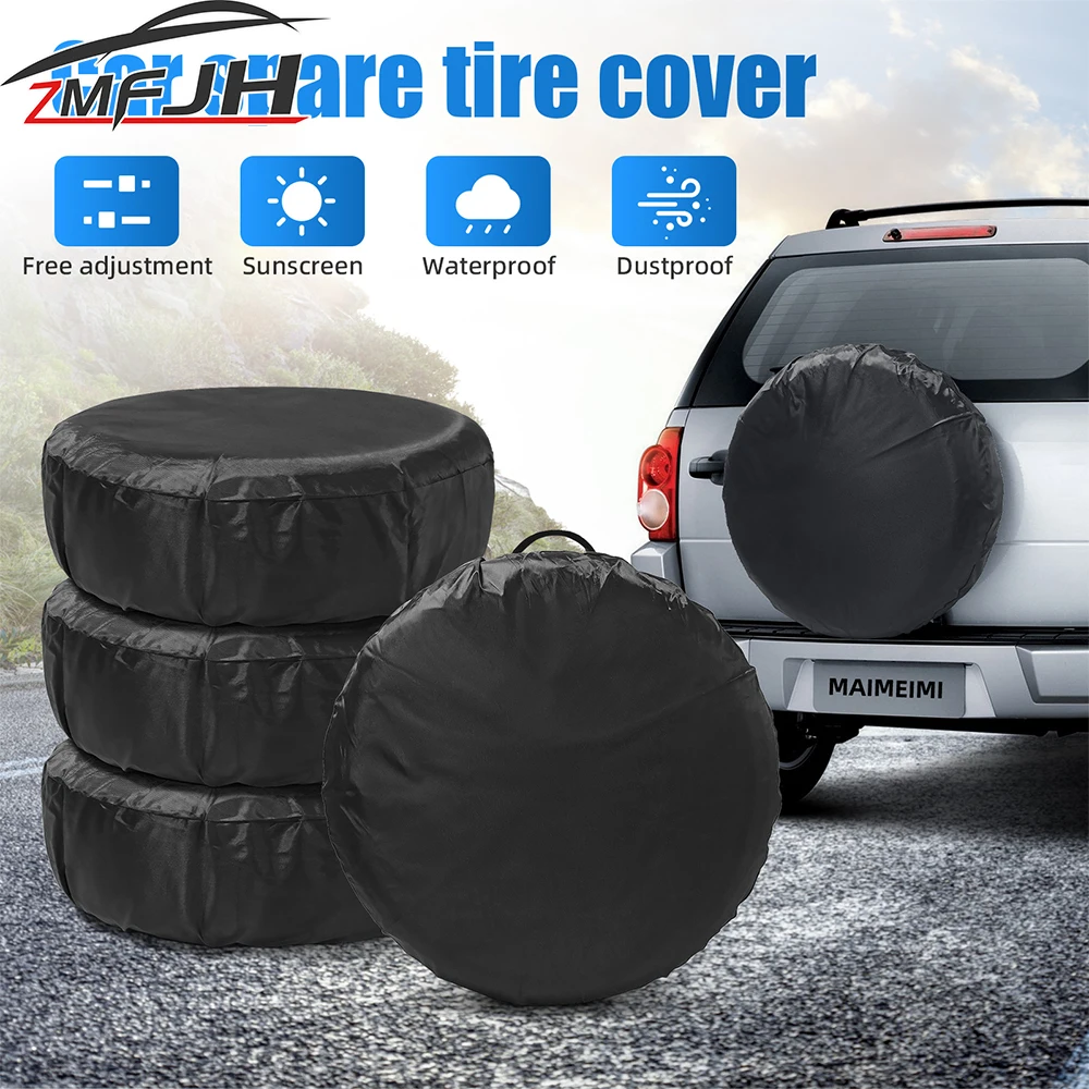 1/2/4 pièces Polyester voiture Auto roue pneu couverture protecteur voiture secours pneu couverture pneu roue couvre pour véhicules anti-poussière pneu sacs
