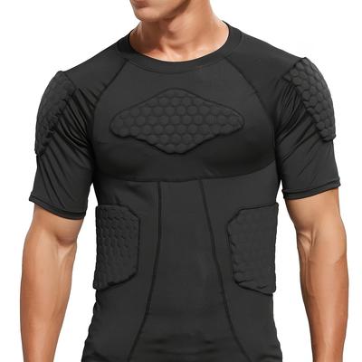 TEMU Men' Sports Training Top With Hexagonal Ventilation Design - Lightweight, Breathable, Quick-dry Fabric For Running, Tennis, Golf, Soccer | Football, Basketball, And Outdoor Activities Image