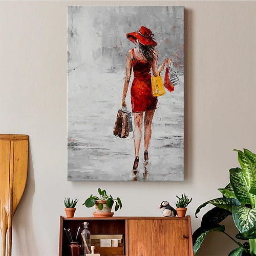 Ungarischer Künstler 100% handgemaltes hochwertiges sexy Mädchen Ölgemälde auf Leinwand abstrakte Figurengemälde Wandkunst für Wohnzimmerdekoration kein Rahmen Image