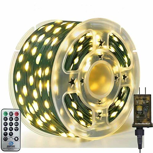 100M 1000 LEDs Lichterkette wasserdichte Leder Draht Lichterkette mit Fernbedienung Niederspannung perfekt für Außen- und Innen Dekoration Image