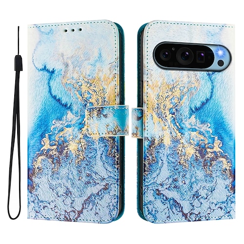Handy Hülle Handyhüllen Für Google Pixel 9 Pro Pixel 9 Pro XL Pixel 8 Pro Pixel 8 Pixel 9 Pixel 7 Pixel 7 Pro Pixel 6 Pixel 6 Pro Brieftasche Kartenetui mit Halterung Magnetisch Ganzkörperschutz Retro