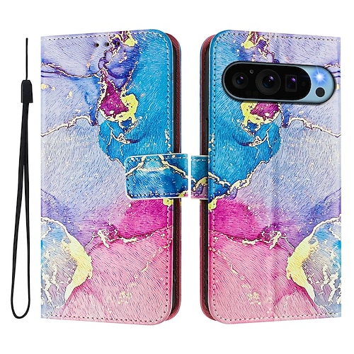 Handy Hülle Handyhüllen Für Google Pixel 9 Pro Pixel 9 Pro XL Pixel 8 Pro Pixel 8 Pixel 9 Pixel 7 Pixel 7 Pro Pixel 6 Pixel 6 Pro Brieftasche Kartenetui mit Halterung Magnetisch Ganzkörperschutz Retro Image