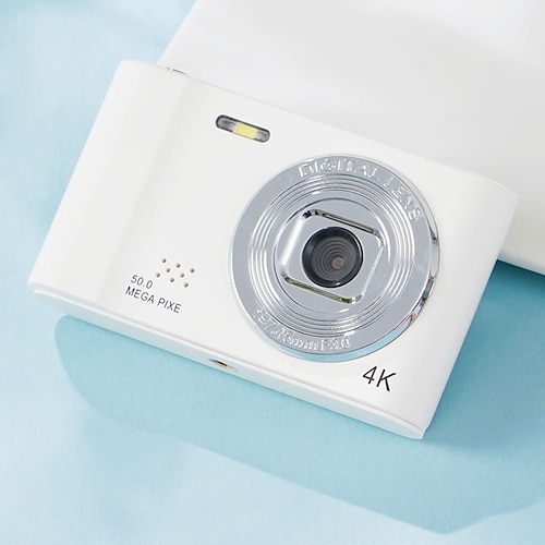 4K-Digitalkamera, Point-and-Shoot-Fotografie, Reise-Selfie-Kamera, 2,4-Zoll-Bildschirm, Einsteiger-Geschenk, kompakte Digitalkamera, Selfie, Mini-Retro-Kamera