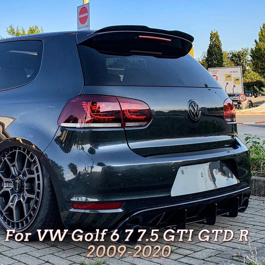 Spoiler sul tetto posteriore ala per VW Golf 6 7 7.5 VI VII MK6 7 7.5 GTI GTD R 2009-2020 nero lucido kit carrozzeria stile Maxton Tuning
