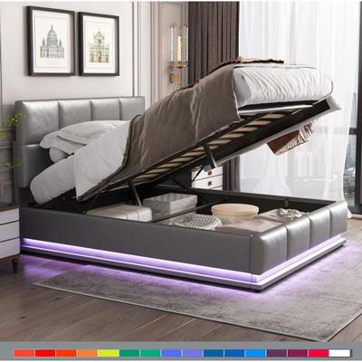 Dans Les Nuages - Bett mit Stauraum 140x200 cm, mit LED-Beleuchtung, Stauraum für Hydraulik, Image