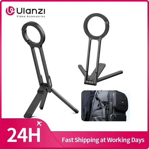​ Ulanzi MA30 trépied de téléphone monté sur mousqueton pour iPhone 15 14 13 12 Pro/Pro Max trépied magnétique double face poignée de téléphone pour montage sur bureau