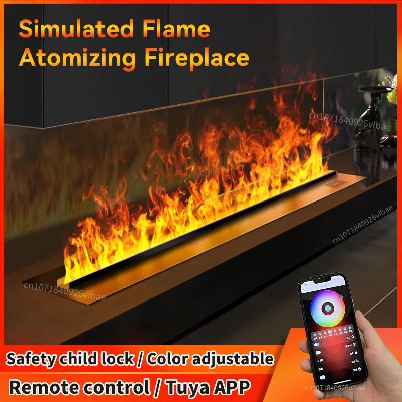 3D Zerstäubter Kamin APP Steuerung Dampf Flamme Luftbefeuchter Innen Wasser Dampf Kamin Dekorative Wohnzimmer Smart Home TV Wand