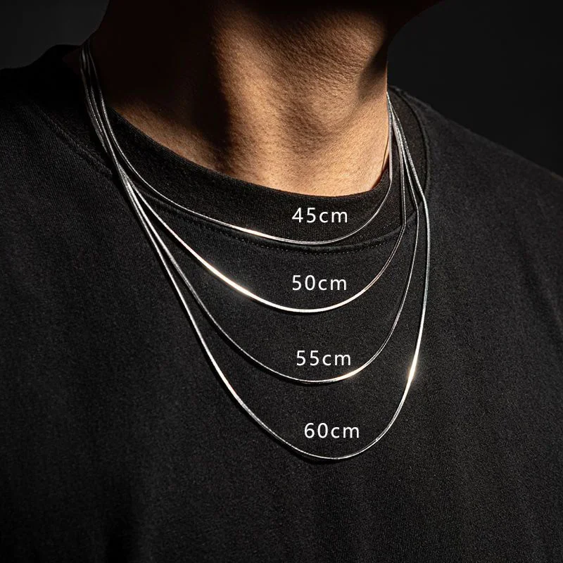 1Pcs Punk Hip-hop Schlange Link Kette Edelstahl Halskette für Männer Frauen Silber Farbe Männlichen Schmuck Geschenke Cadenas para Hombre