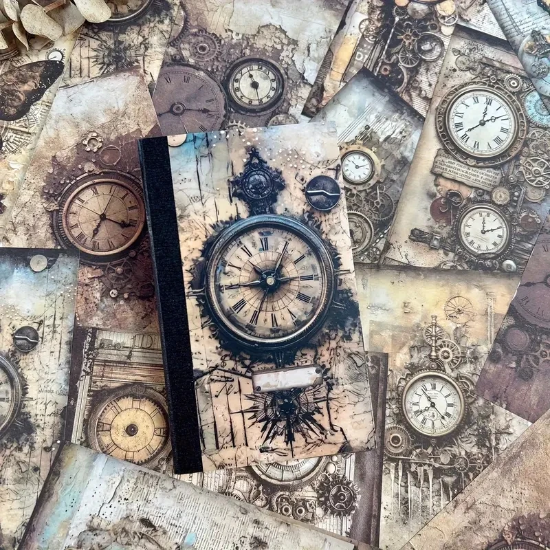 JAINQI 40 Stück Vintage-Material, Papier, dekorativ, Scrapbooking, Tagebuch, Album, Basteln, Hintergrundpapier, DIY, Junk-Journal-Zubehör Image