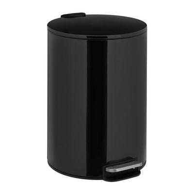 relaxdays Treteimer - 12 Liter schwarz, 26x38x30 cm Image
