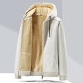 Per uomo Giacca Invernale Giacca in Pile Imbottito Giacca con Cappuccio Con zip Tasca Poliestere Foderato in pile Vacanza Abbigliamento quotidiano Data Regolare Moda Casual Confortevole Calore Termico