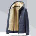 Per uomo Giacca Invernale Giacca in Pile Imbottito Giacca con Cappuccio Con zip Tasca Poliestere Foderato in pile Vacanza Abbigliamento quotidiano Data Regolare Moda Casual Confortevole Calore Termico