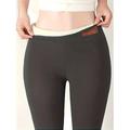 Per donna Pantaloni da yoga Leggings foderati in pile Leggings da yoga Vita Alta Pilates Allenamento in Palestra Allenamento Collant Con Motivo Animale Nero Grigio Pile Autunno Inverno Gli sport