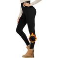 Per donna Pantaloni da yoga Leggings da yoga Leggings foderati in pile Calore Termico Vita Alta Yoga Allenamento in Palestra Pilates Collant Nero Bianco Viola scuro Pile Autunno Inverno Gli sport