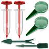 Set di 6 seminatrici piccole in plastica per la semina di semi, attrezzi da giardino, seminatrice manuale per piccoli semi da giardinaggio