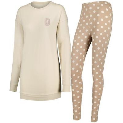 Aston Villa Snuggle Polka Dot Pyjama – Beige – Damen Image