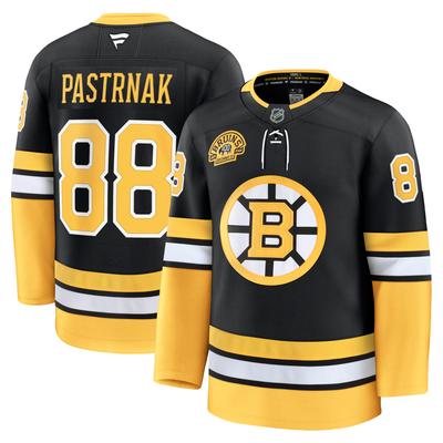 Schwarzes alternatives 100. Jubiläumstrikot der Boston Bruins von David Pastrnak Fanatics für Herren Image