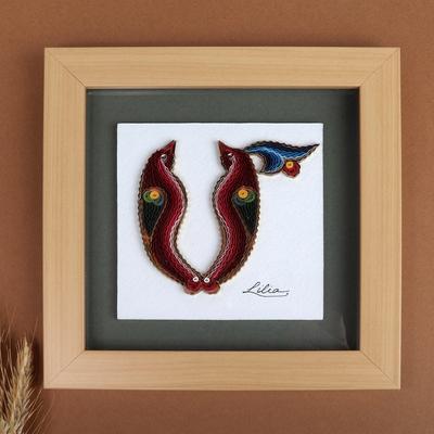 'Fair Trade Bird Alphabet-Themed Paper Letter M Wall Accent'