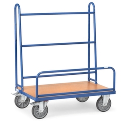 Fetra Plattenwagen, Tragl. 600kg, Ladefl. LxB 1070x435mm, Anlegerahmen, RAL5007 Image