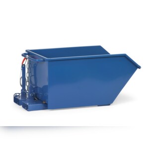 Fetra Kippbehälter, HxLxB 576x1313x690mm, Tragl. 750kg, Einfahrtaschen, RAL5007 Image