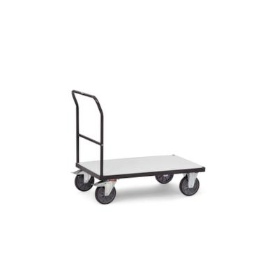 Fetra Plattformwagen, Tragl. 600kg, Ladefl. LxB 1200x800mm, Holzplatte, dunkelgrau Image