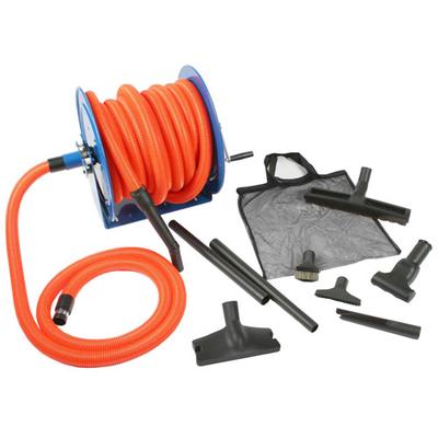 AirForce Compatible Premier Garage Central Vacuum Kit with 50 foot hose and Hose Reel for AirForce Central Vacuum Systems