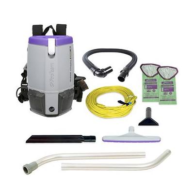 ProTeam Pro 6 Backpack Vacuum #107308 with 1.5 inch Xover Floor Tool Kit B #107098