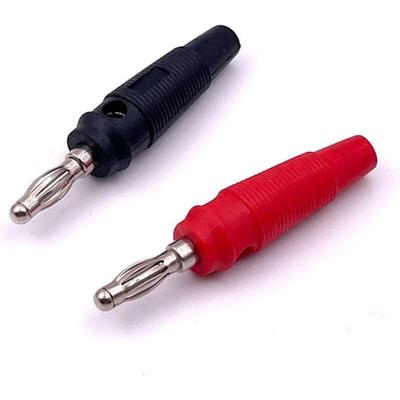 4 Stück 4 mm Bananenstecker 2 schwarz 2 rot, Bananenstecker-Adapter für Multimeter-Lautsprecherkabel Image