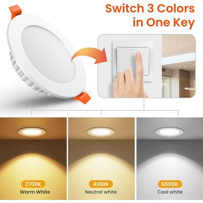 LED Einbaustrahler 7W 600LM, IP44 Einbaubeleuchtung Deckenstrahler 110-220V für Badezimmer Image