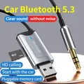 Ricevitore Bluetooth 5.3 Stereo Wireless Car USB a Jack da 3,5 mm Adattatore audio AUX Microfono musicale Chiamata in vivavoce Slot per scheda SD per kit auto