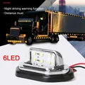 6 LED luce targa auto 12V-24V impermeabile bianco Van Plate SUV rimorchio lampada fanale posteriore Licens RV accessorio camion barche K2E2