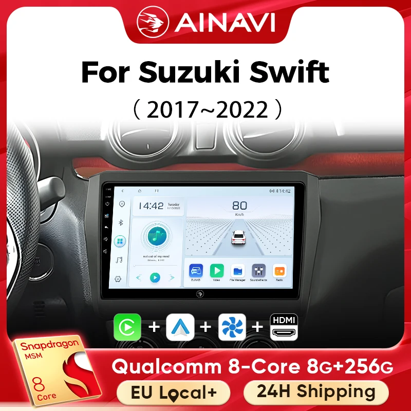 Ainavi Auto-Multimedia-Player für Suzuki Swift 2017 2018 2019 2020 2021 drahtlose Carplay Android Auto 4G Wifi 2din Image
