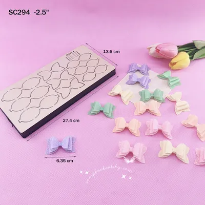 Wooden Bow Cutting Die, Used with Most Die Cutting Machines, SC294