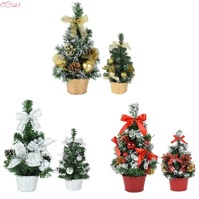 20/30cm Mini Christmas Tree Festival Decoration Desktop Decoration Small Tree Gifts Festival Party