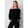 Threadbare Womens Black 'Marilyn' Slash Neck Knitted Jumper - Size 16 UK | Threadbare Sale | Discount Designer Brands