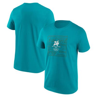 Milano Cortina 2026 Olympia-T-Shirt mit Box-Grafik und Werteumriss – Blau Image