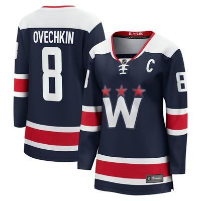 Marineblaues Washington Capitals Alternate Premier Breakaway Player-Trikot mit Fanatics-Logo von Alexander Ovechkin für Damen Image